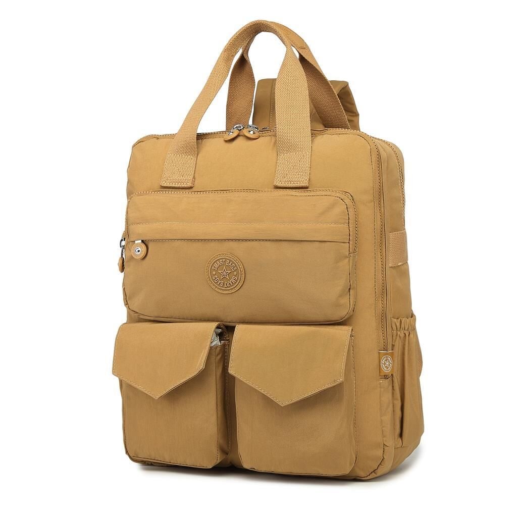 Büyük Boy Krinkıl Kumaş Sırt Çantası Smart Bags 1175 110 Taba