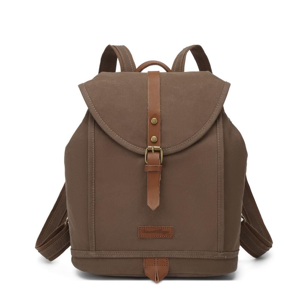 Kanvas Kumaş Kadın Sırt Çantası Smart Bags 1335 A.Kahve