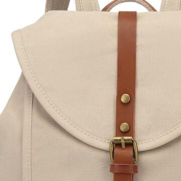 Kanvas Kumaş Kadın Sırt Çantası Smart Bags 1335 Bej