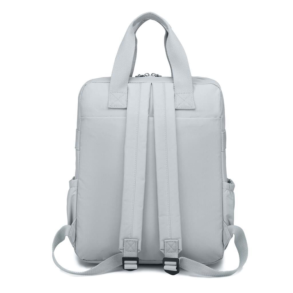 Büyük Boy Krinkıl Kumaş Sırt Çantası Smart Bags 1175 Açık Gri