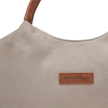 Kanvas Kumaş Kadın Çantası Elden Tutmalı Smart Bags 1332 Gri