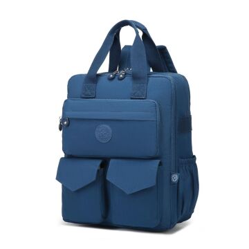 Büyük Boy Krinkıl Kumaş Sırt Çantası Smart Bags 1175 Lacivert