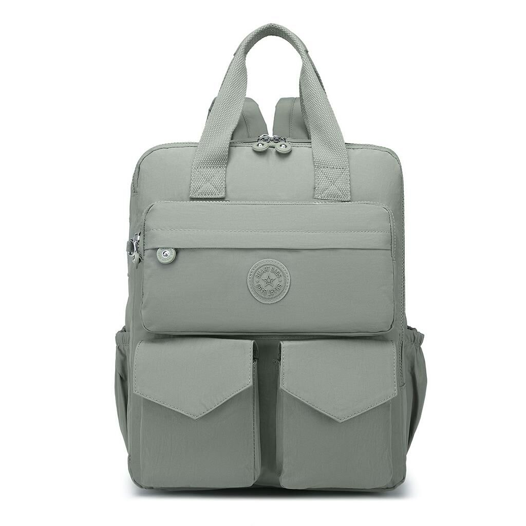 Büyük Boy Krinkıl Kumaş Sırt Çantası Smart Bags 1175 Yeşil