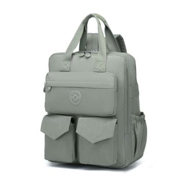 Büyük Boy Krinkıl Kumaş Sırt Çantası Smart Bags 1175 Yeşil