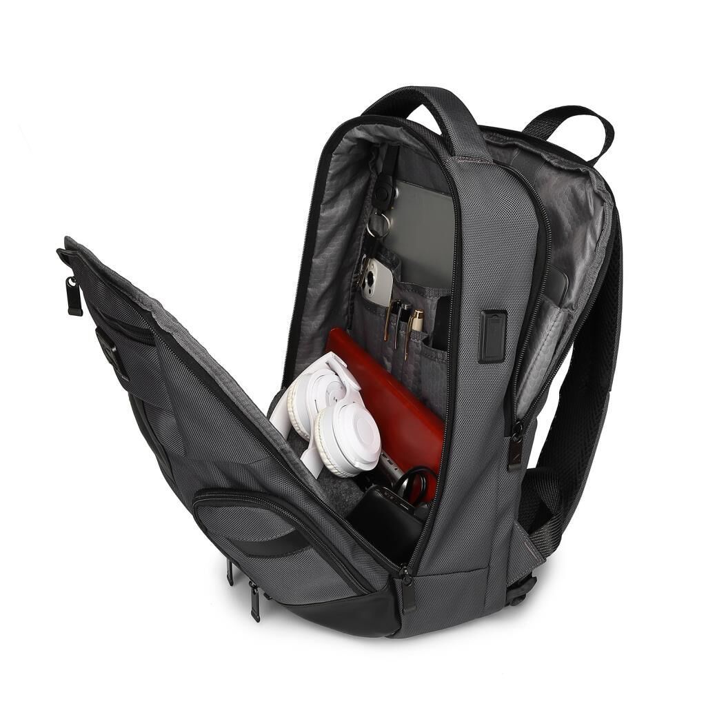 C-Active Laptop Gözlü Business Sırt Çantası Oxford Kumaş 8685 Gri