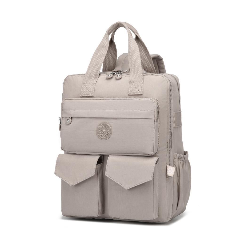 Büyük Boy Krinkıl Kumaş Sırt Çantası Smart Bags 1175 A.Vizon