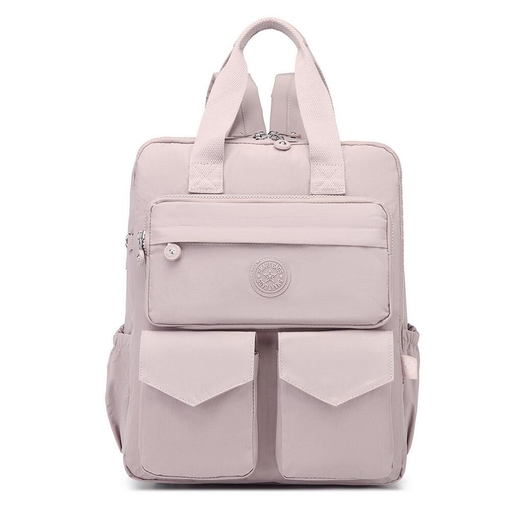 Büyük Boy Krinkıl Kumaş Sırt Çantası Smart Bags 1175 Kum