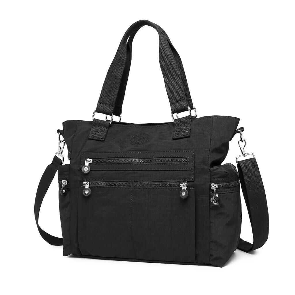 Smart Bags Krinkıl Kumaş Kadın Anne Bebek Omuz Çantası 1210 Siyah