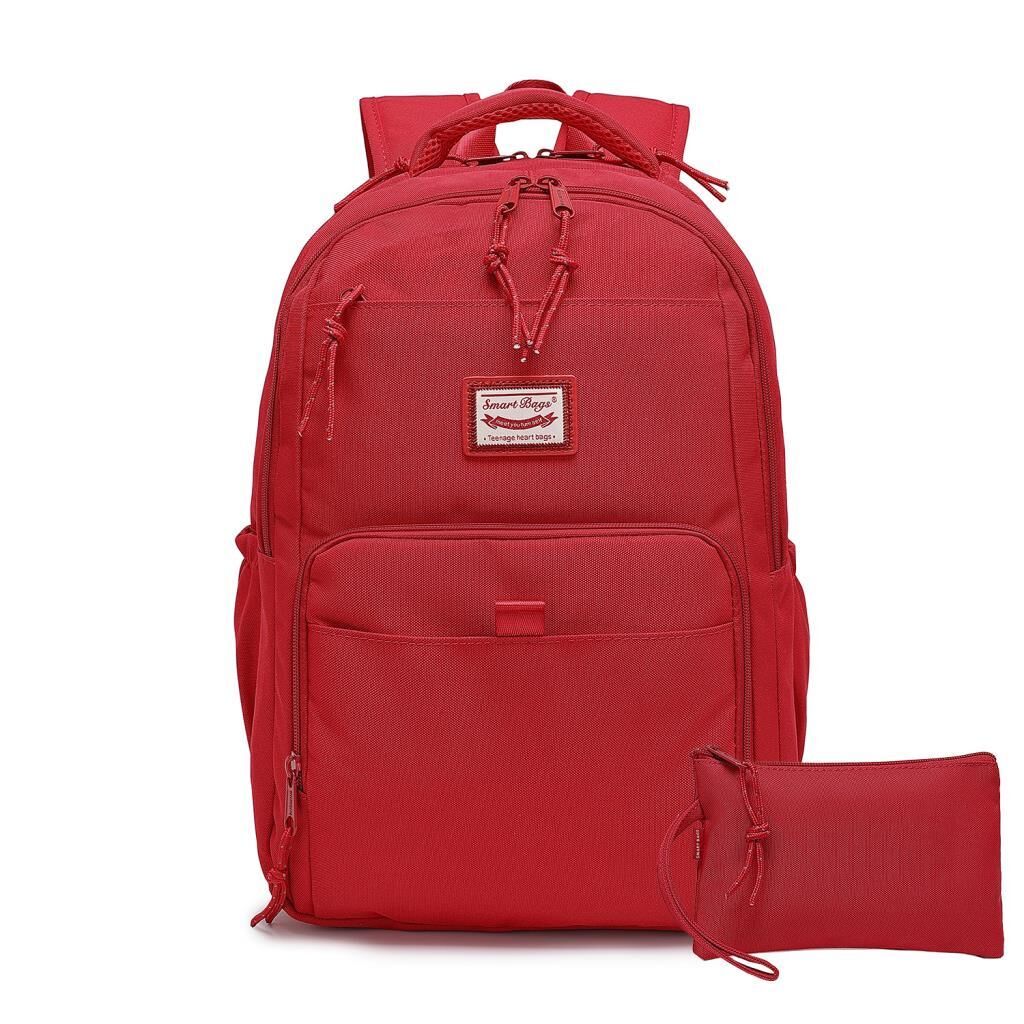 Smart Bags Sırt Çantası Okul Boyu Kalem Kutusu Hediyeli 3159 Vişne