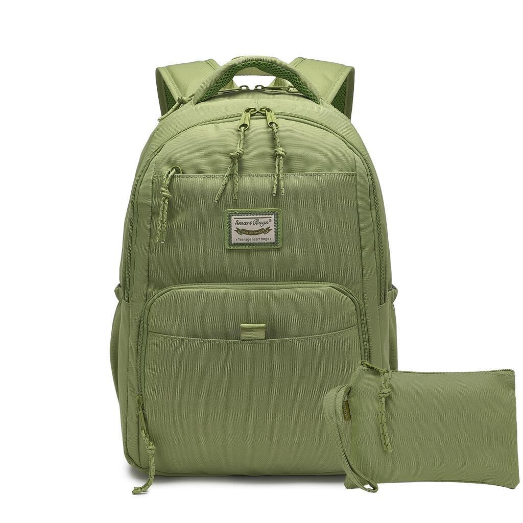 Smart Bags Sırt Çantası Okul Boyu Kalem Kutusu Hediyeli 3159 New Yeşil