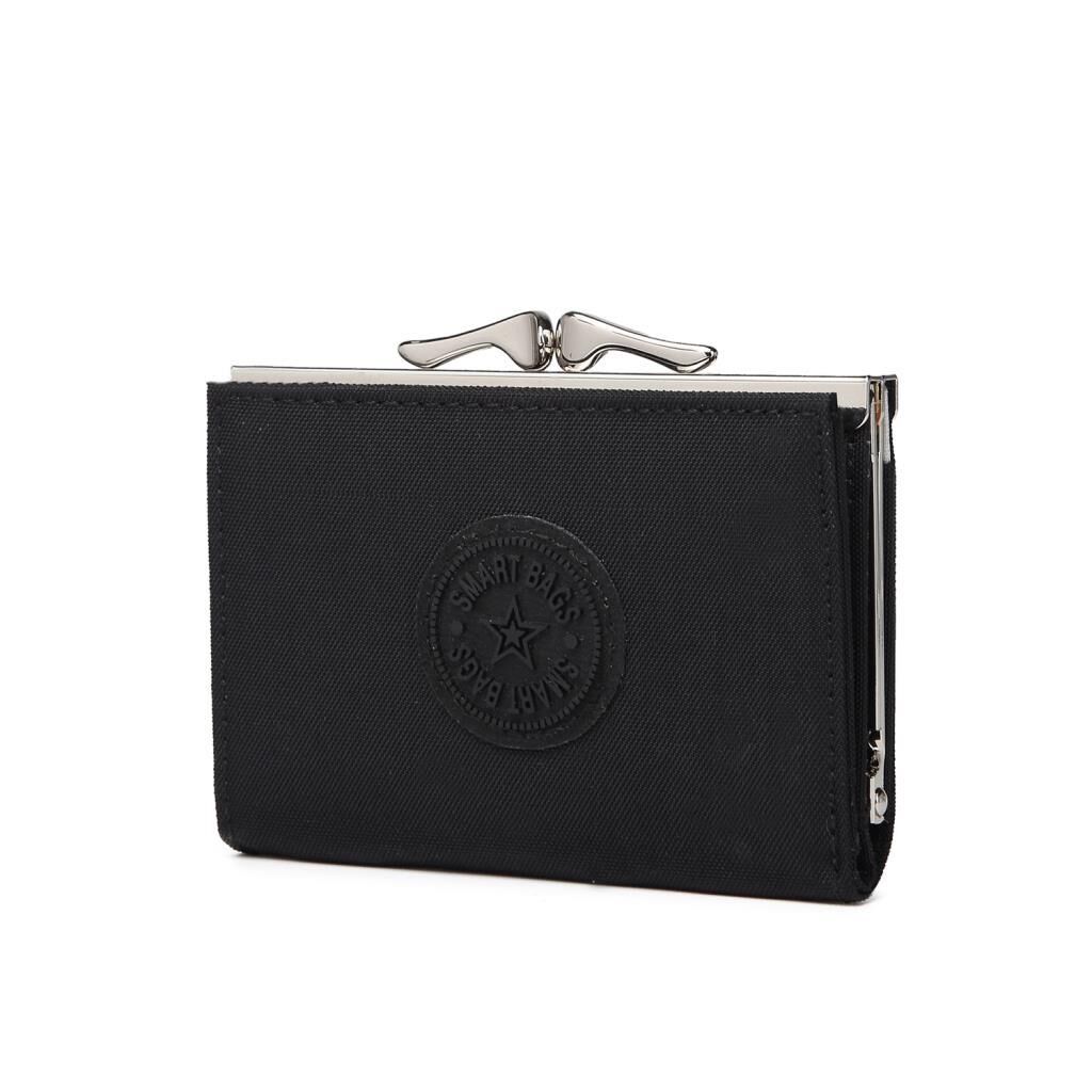 Smart Bags Mini Boy Bozuk Paralık Burslu Kadın Cüzdanı 3176 Siyah
