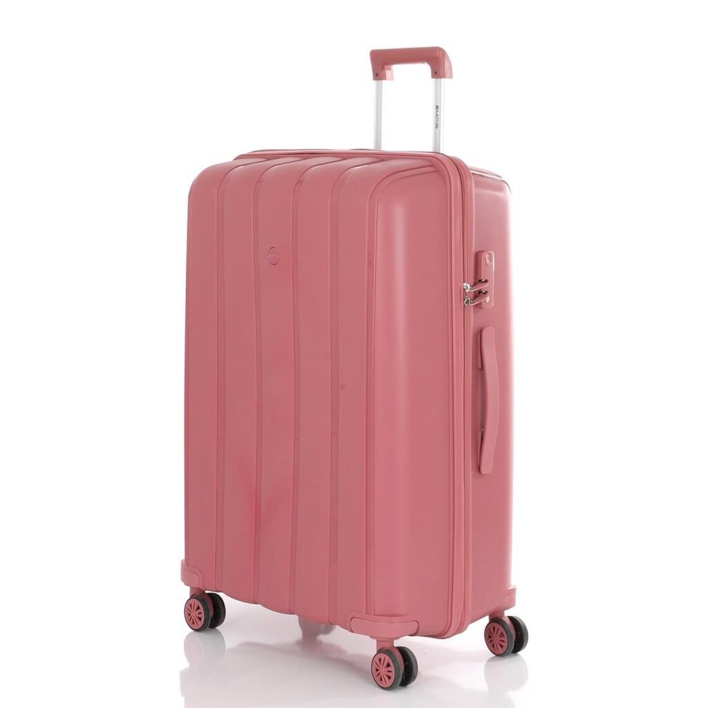 MÇS 3lü Set Kırılmaz Silikon Seyahat Valizi Bavulu V305 Koyu Pudra