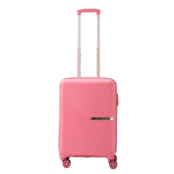 Mçs Valiz Kabin Boy Kırılmaz PP Silikon V374 Pembe