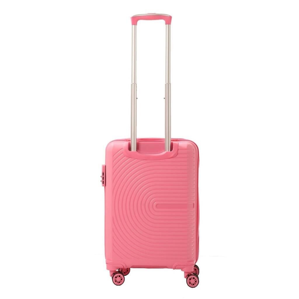 Mçs Valiz Kabin Boy Kırılmaz PP Silikon V374 Pembe