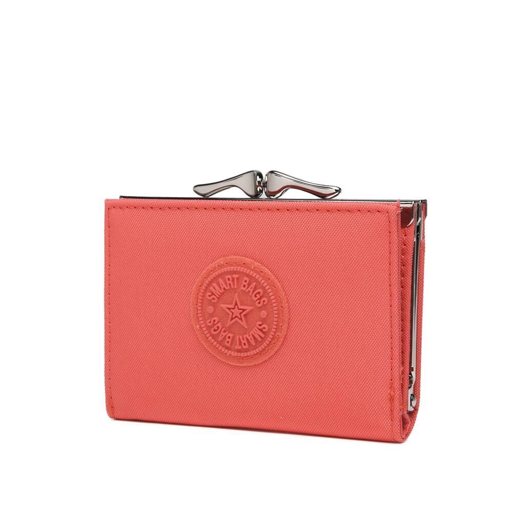 Smart Bags Mini Boy Bozuk Paralık Burslu Kadın Cüzdanı 3176 Nar
