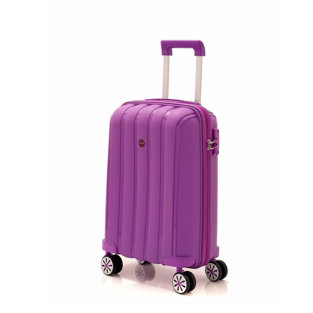 MÇS 3lü Set Kırılmaz Silikon Seyahat Valizi Bavulu V305 Mor