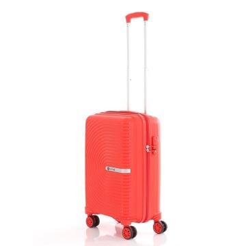 MÇS Kabin Boy Kırılmaz Silikon Seyahat Valizi Bavulu V374 Kırmızı