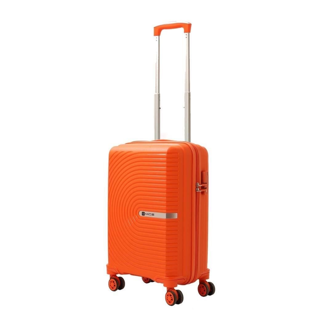 Mçs Valiz Kabin Boy Kırılmaz PP Silikon V374 Orange