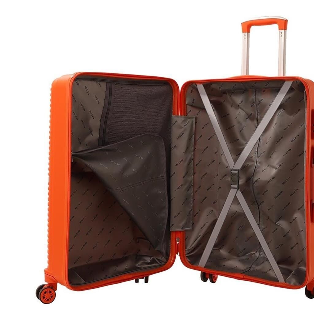 Mçs Valiz Kabin Boy Kırılmaz PP Silikon V374 Orange