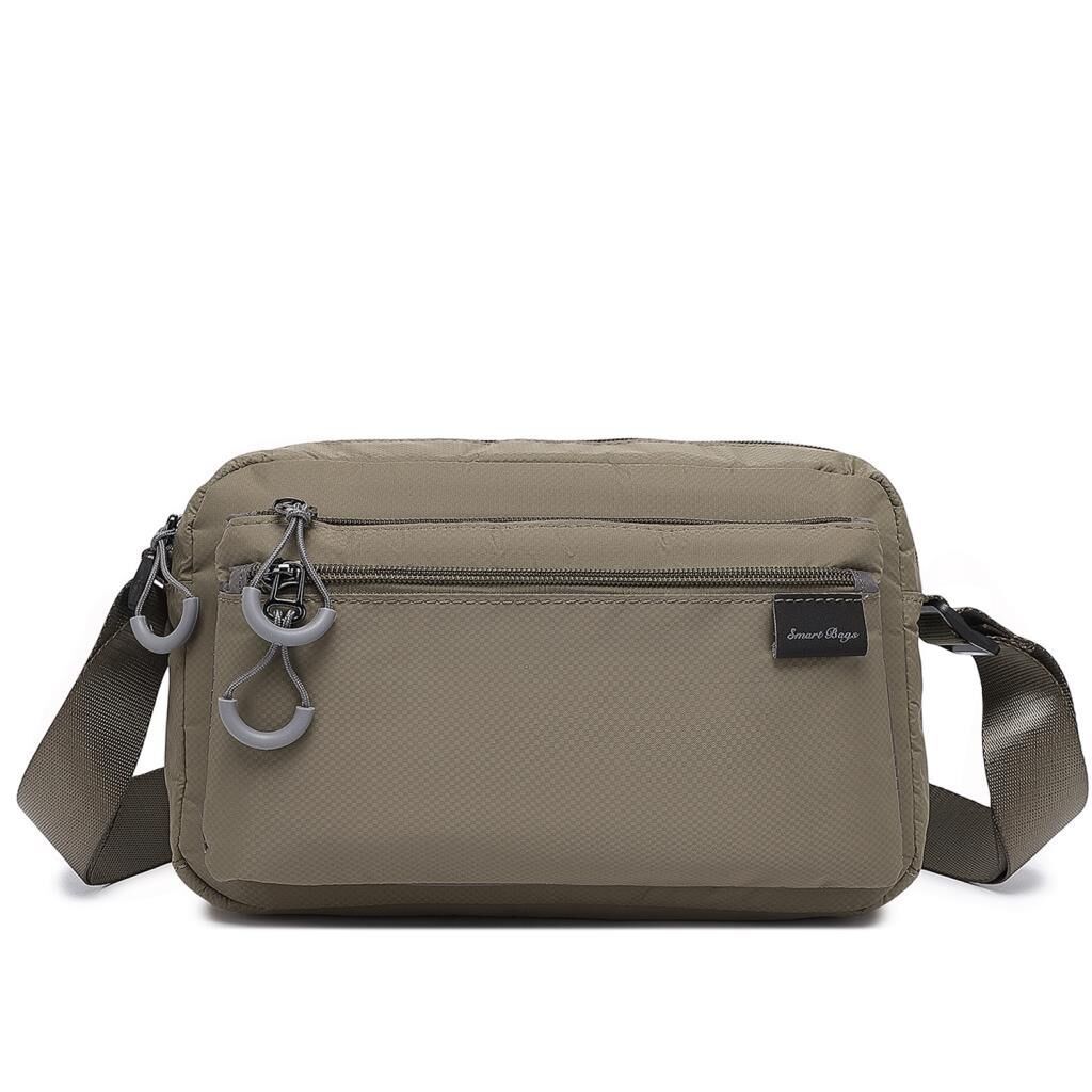 Smart Bags Ekstra Hafif Kumaş Kadın Postacı Çantası 3148 Kahve