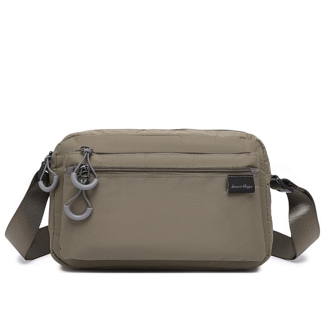 Smart Bags Ekstra Hafif Kumaş Kadın Postacı Çantası 3148 Kahve