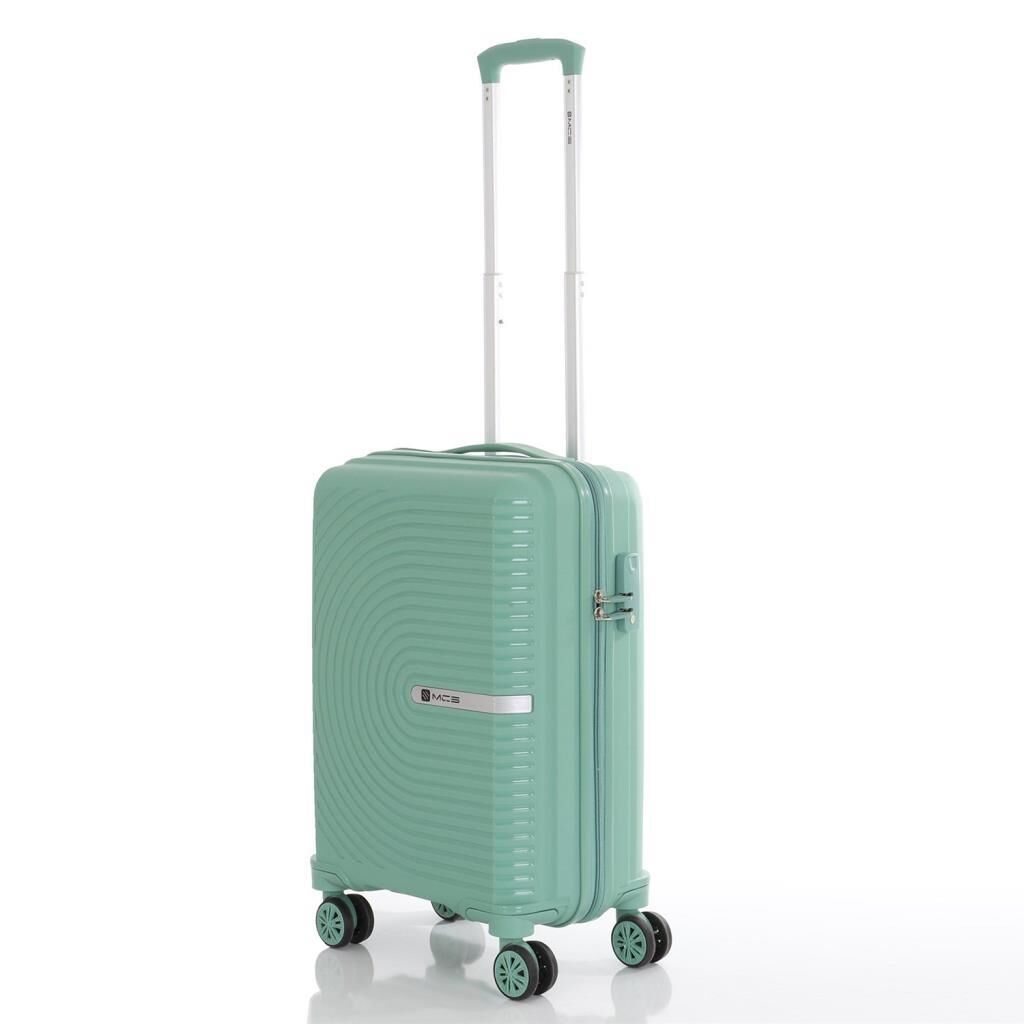 MÇS Kabin Boy Kırılmaz Silikon Seyahat Valizi Bavulu V374 Su Yeşili
