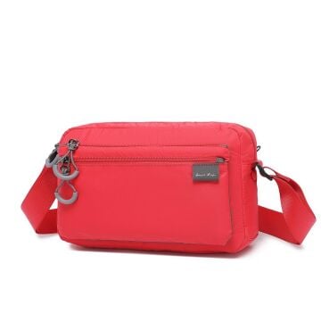 Smart Bags Ekstra Hafif Kumaş Kadın Postacı Çantası 3148 Kırmızı