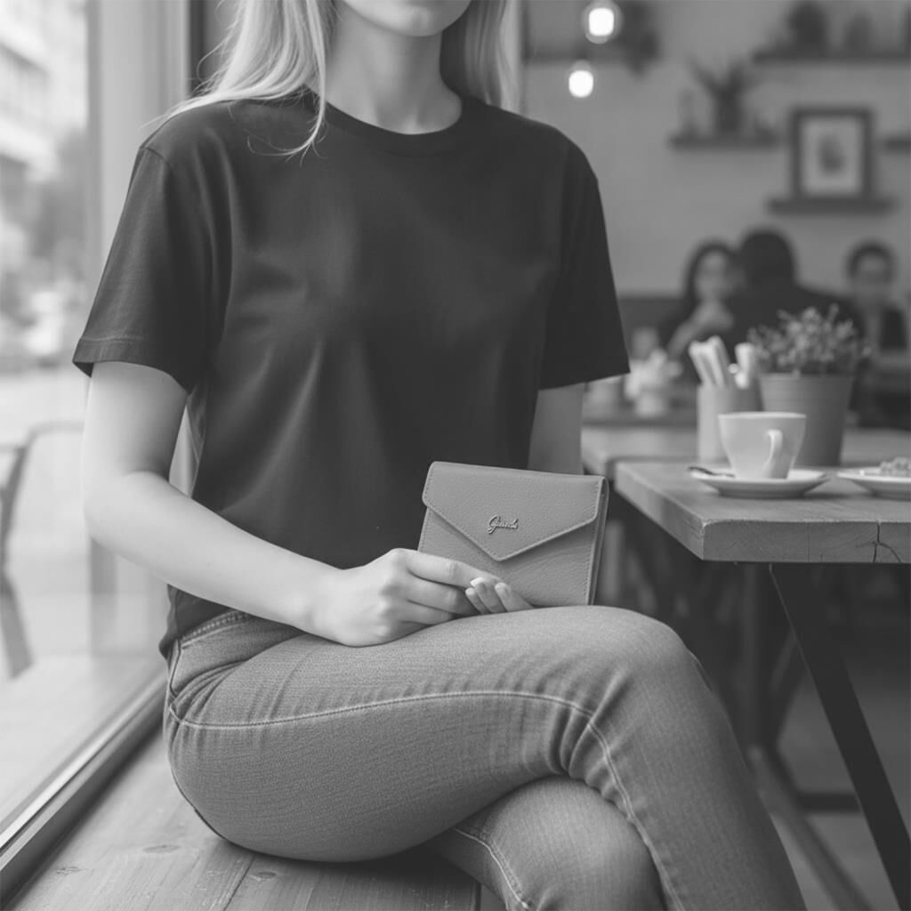 Grande Gerçek Deri Kadın Cüzdanı Hakiki Deri Küçük Boy Siyah