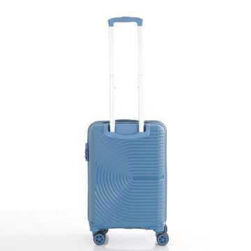 Mçs Valiz Kabin Boy Kırılmaz PP Silikon V374 Sky Blue