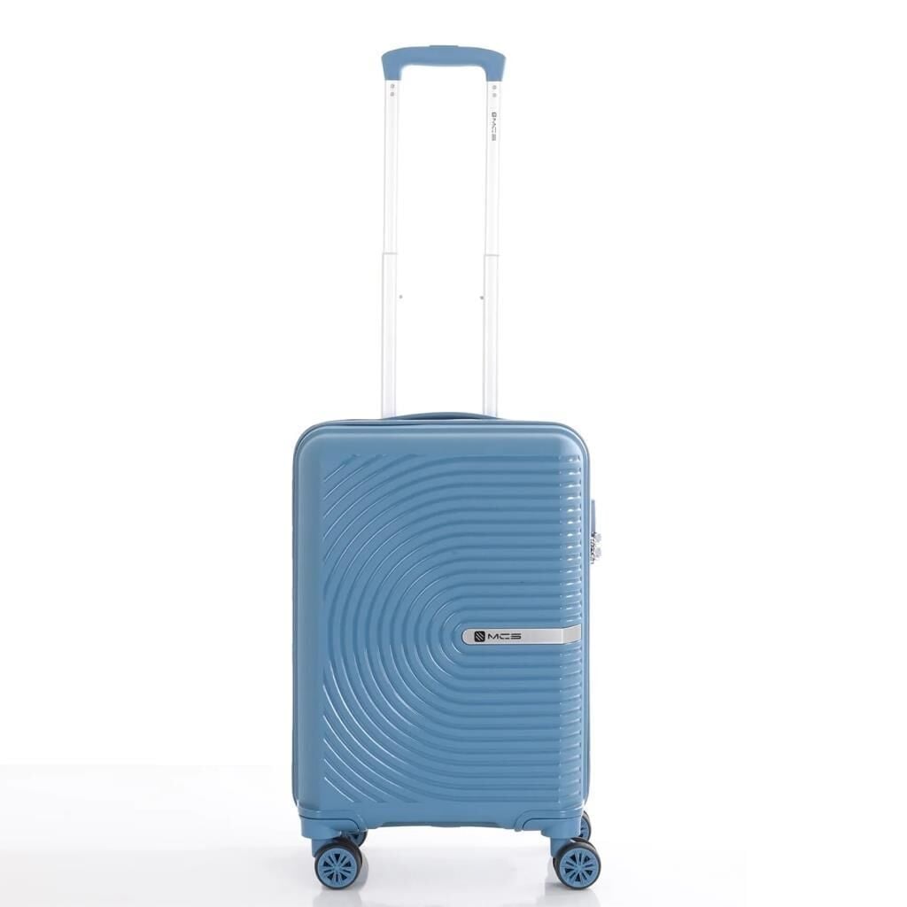 Mçs Valiz Kabin Boy Kırılmaz PP Silikon V374 Sky Blue