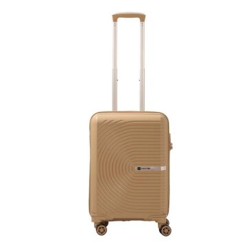 Mçs Valiz Kabin Boy Kırılmaz PP Silikon V374 Şampanya