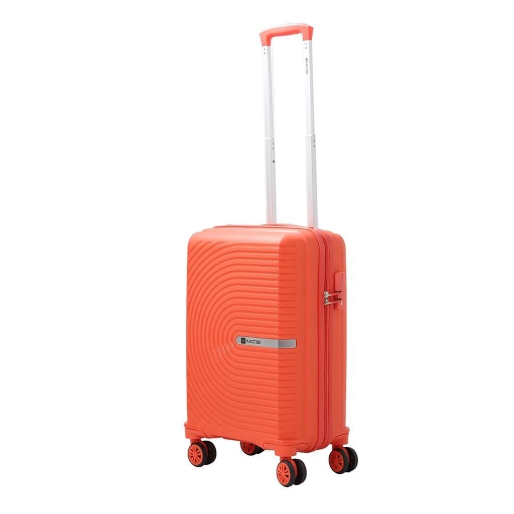 MÇS Kabin Boy Kırılmaz Silikon Seyahat Valizi Bavulu V374 Mercan