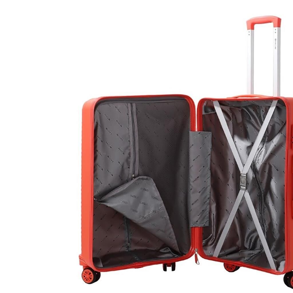 MÇS Kabin Boy Kırılmaz Silikon Seyahat Valizi Bavulu V374 Mercan