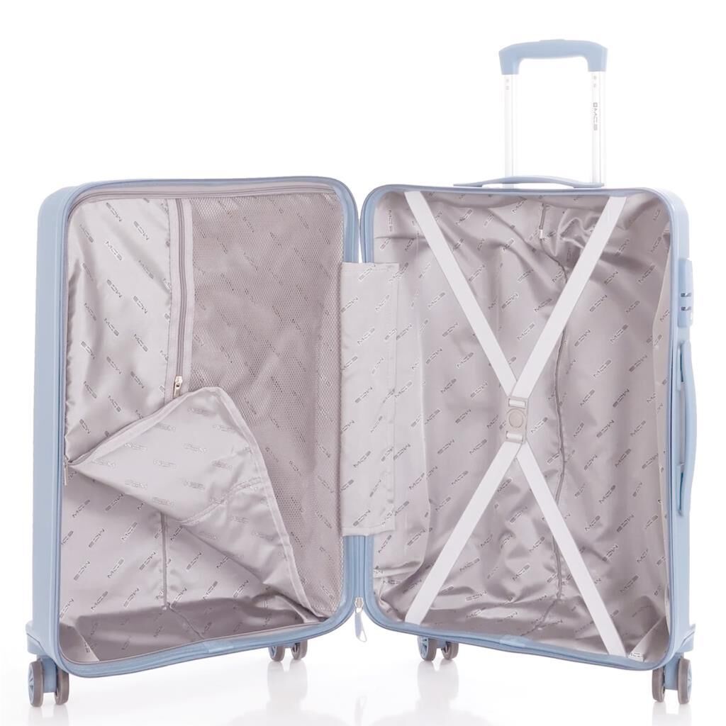 MÇS Orta Boy Kırılmaz Silikon Seyahat Valizi Bavulu V374 Gri