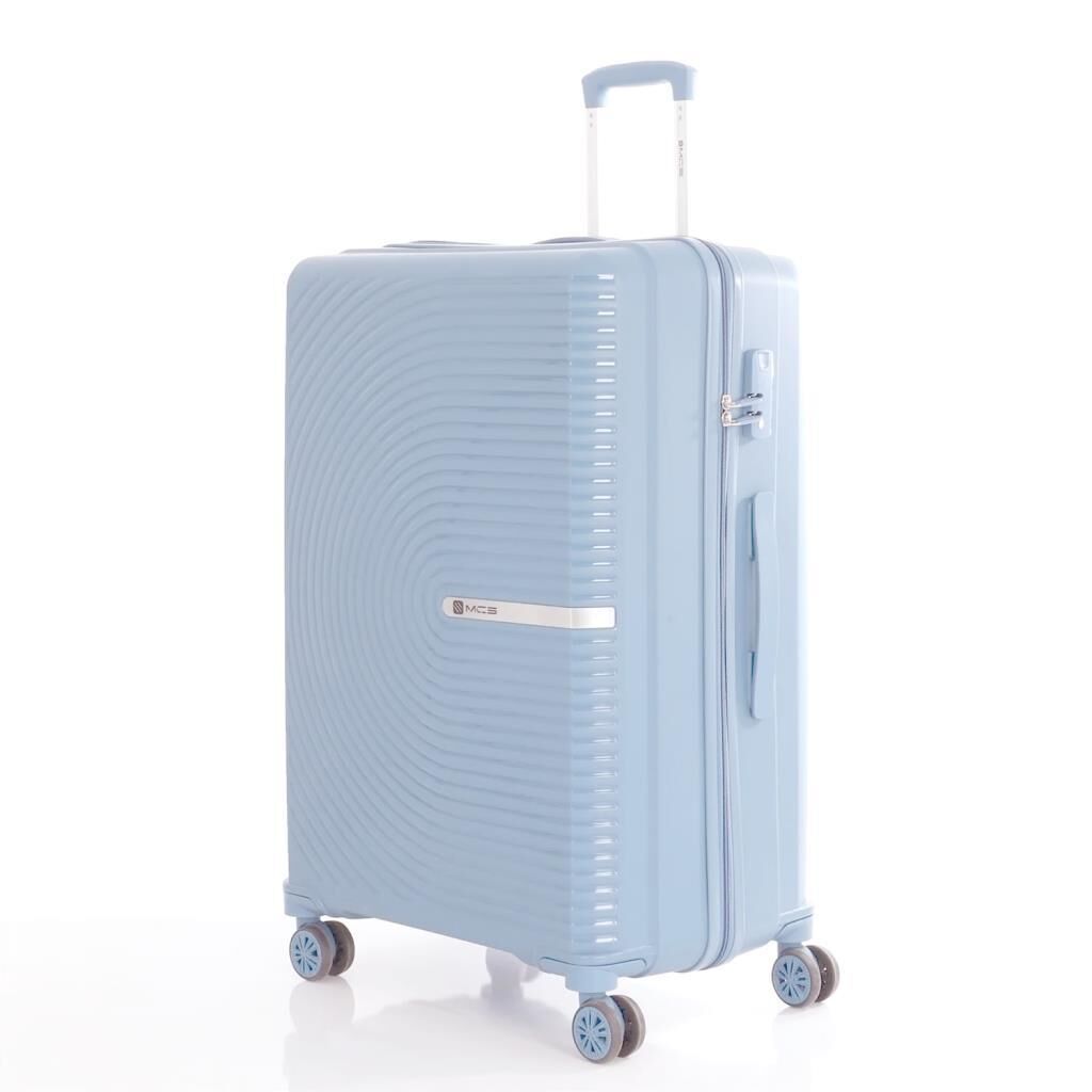 MÇS Orta Boy Kırılmaz Silikon Seyahat Valizi Bavulu V374 Gri