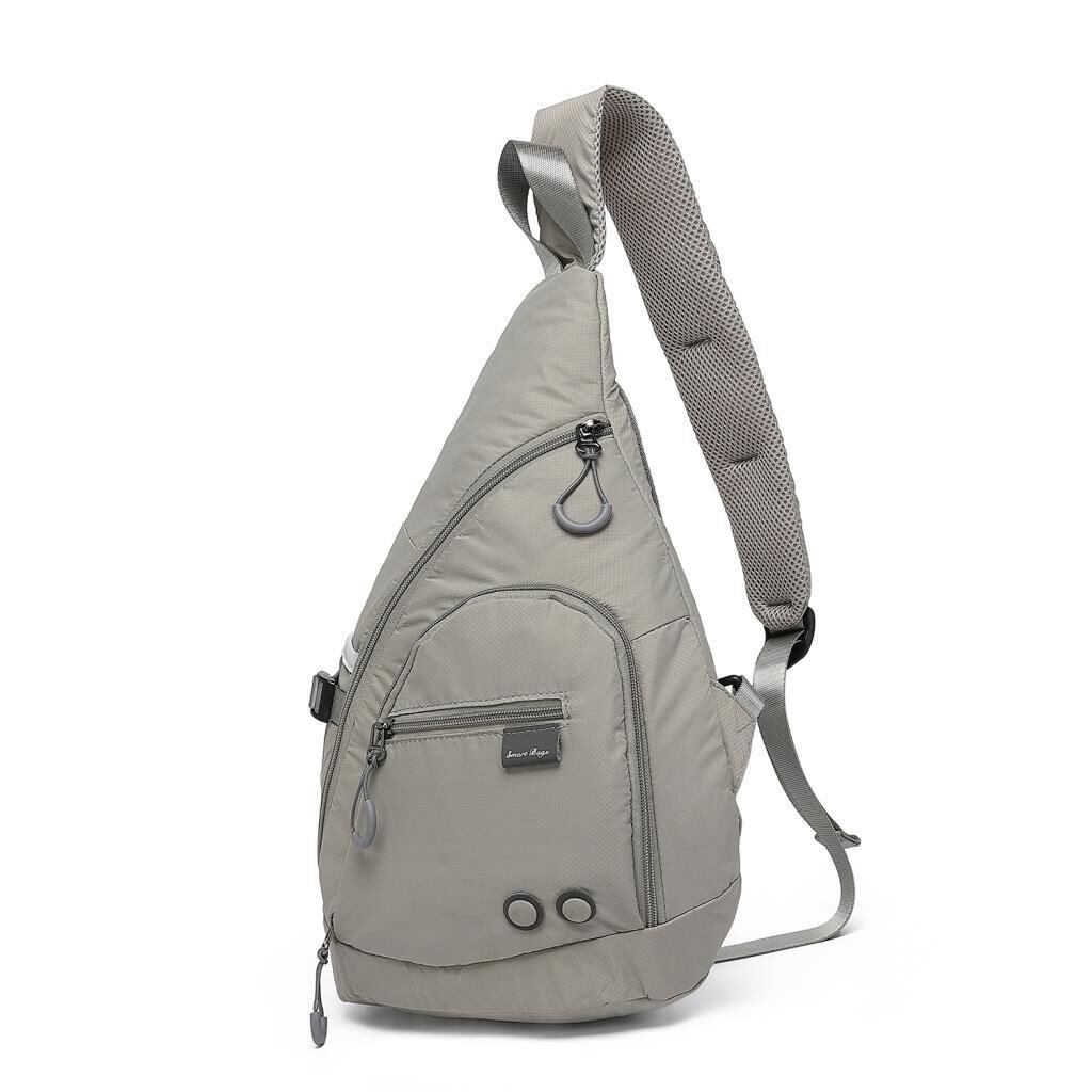 Smart Bags Ekstra Hafif Uniseks Bodybag Omuz Çantası 3228 Açık Gri