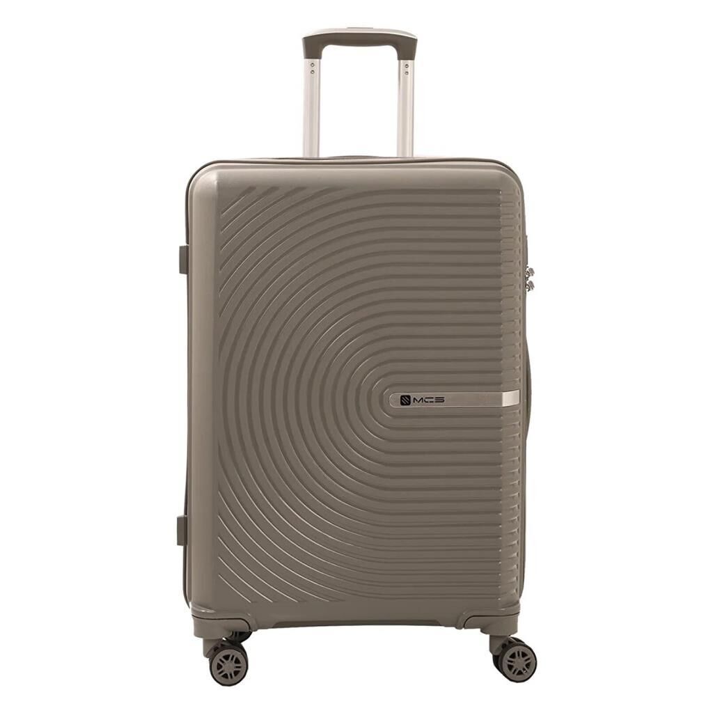 MÇS Orta Boy Kırılmaz Silikon Seyahat Valizi Bavulu V374 Gri