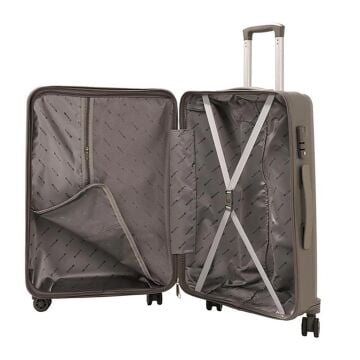 MÇS Orta Boy Kırılmaz Silikon Seyahat Valizi Bavulu V374 Gri
