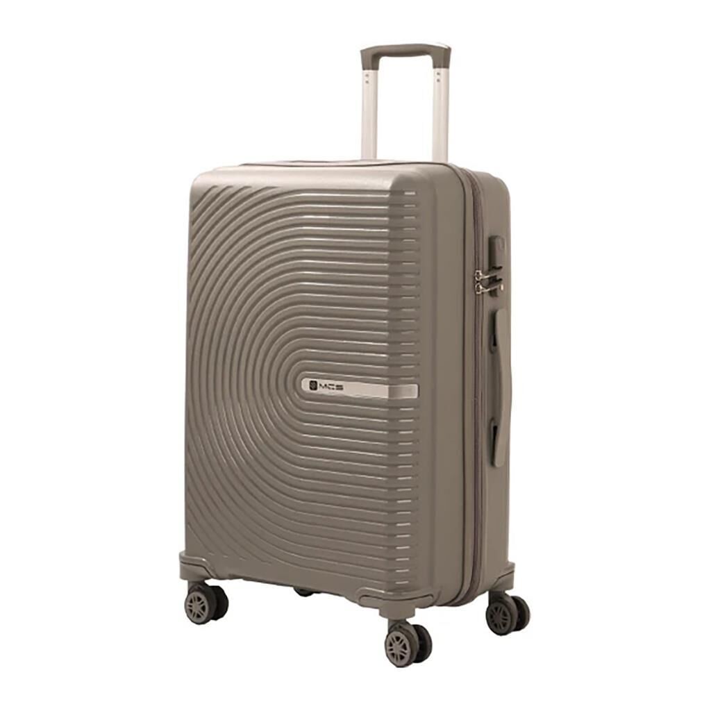 MÇS Orta Boy Kırılmaz Silikon Seyahat Valizi Bavulu V374 Gri