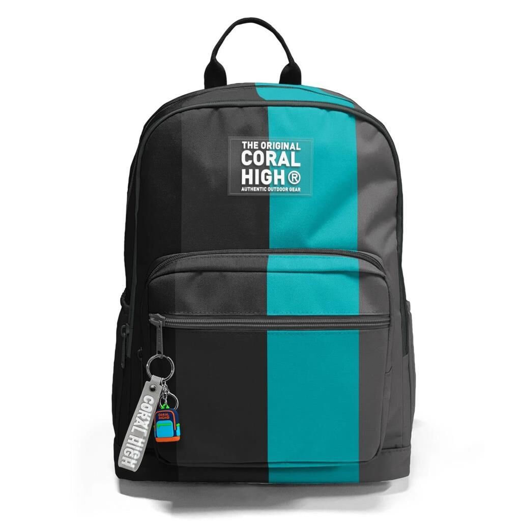 Coral High Büyük Boy Okul Sırt Çantası Renkli Çizgili 23696