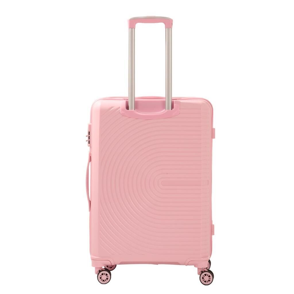 MÇS Orta Boy Kırılmaz Silikon Seyahat Valizi Bavulu V374 Pudra