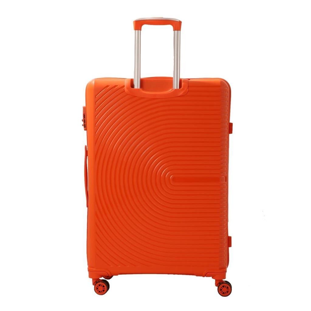 Mçs Valiz Orta Boy Kırılmaz PP Silikon Bavul V374 Orange