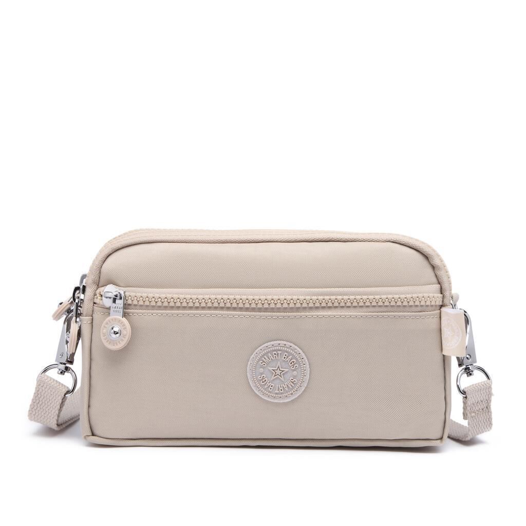 Smart Bags Mini Boy Postacı Çantası ve Cüzdanı Krinkıl Kumaş 1112