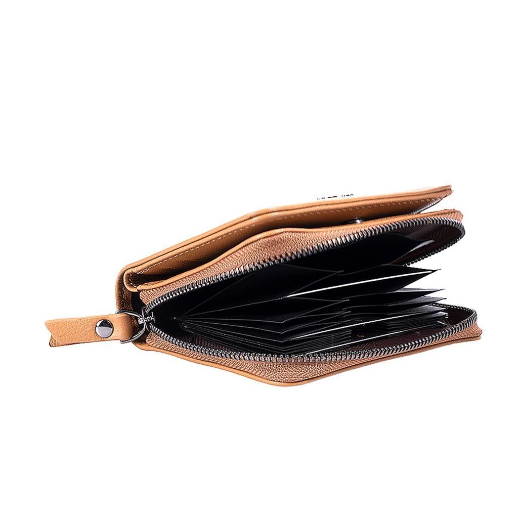 Grande Gerçek Deri Kadın Cüzdanı Hakiki Deri Küçük Boy Camel