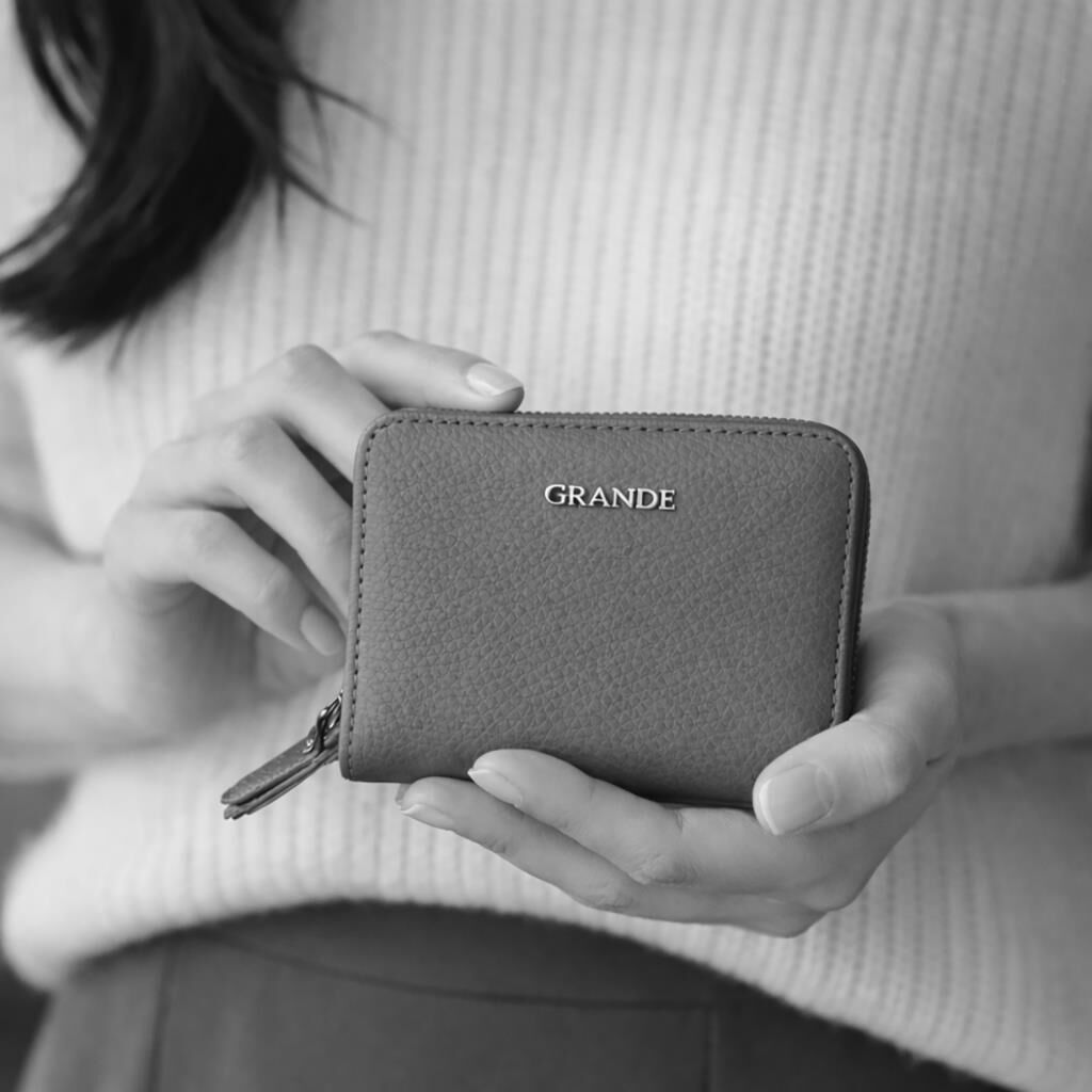 Grande Gerçek Deri Kadın Cüzdanı Hakiki Deri Küçük Boy Camel