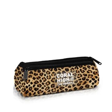 Coral High Kalem Kutusu Leopar Desenli Kalemlik 11181