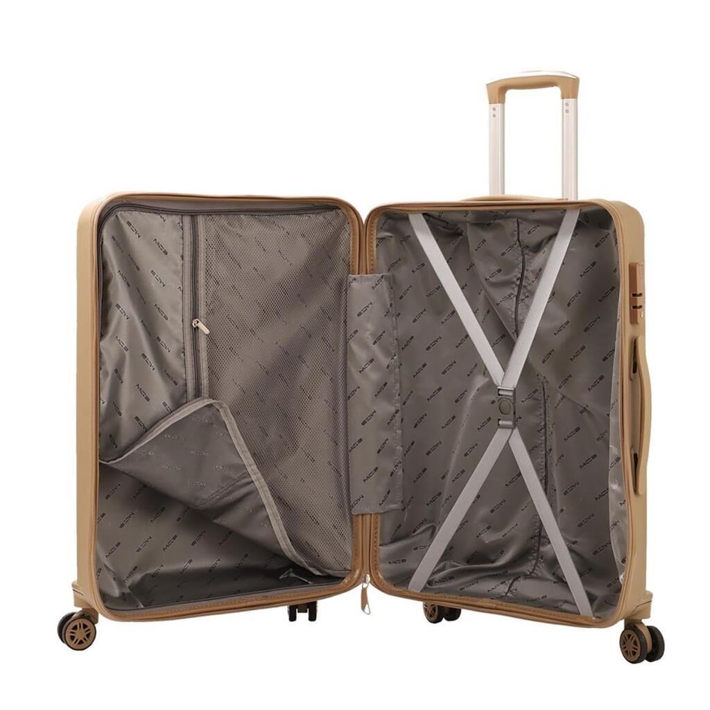 MÇS Orta Boy Kırılmaz Silikon Seyahat Valizi Bavulu V374 Şampanya