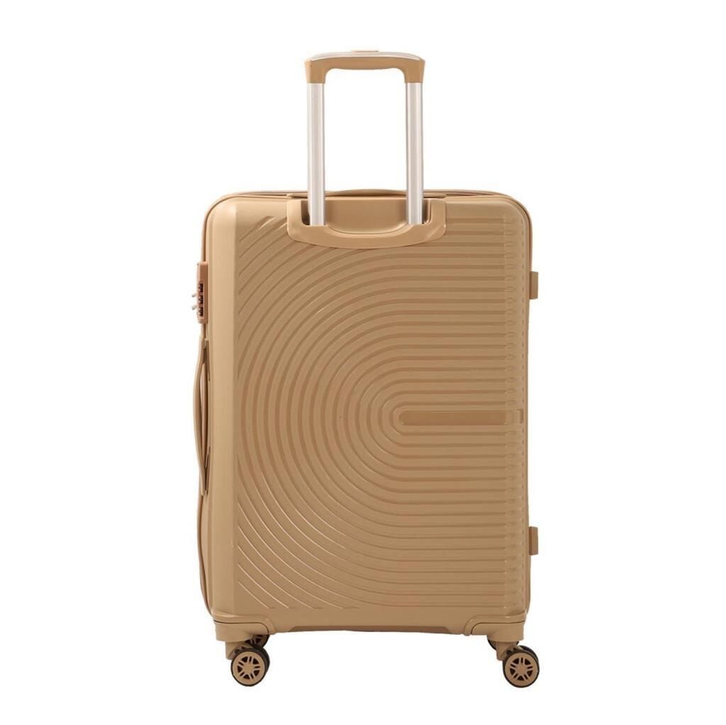 MÇS Orta Boy Kırılmaz Silikon Seyahat Valizi Bavulu V374 Şampanya