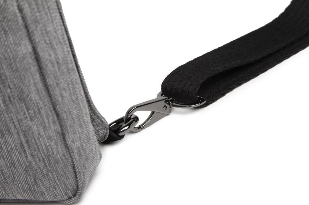 Kırçıllı Gri Kumaş Kadın Bodybag Çantası Smart Bags 3097 Siyah