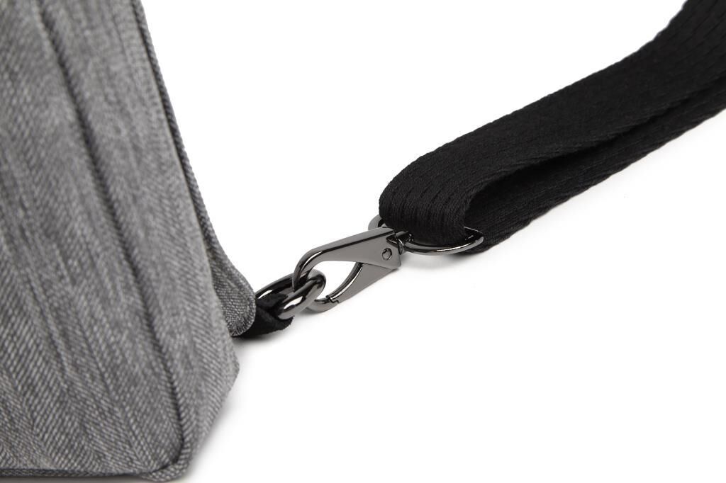 Kırçıllı Gri Kumaş Kadın Bodybag Çantası Smart Bags 3097 Siyah